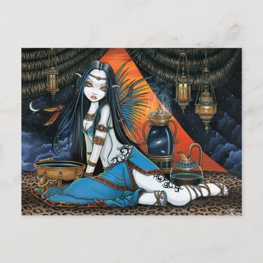 Santha Celestial Tribal Sage Fairy Angel Poscard Briefkaart (Voorkant)