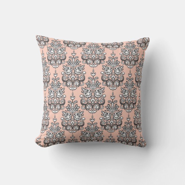 Santha damask ikat kussen (Voorkant)