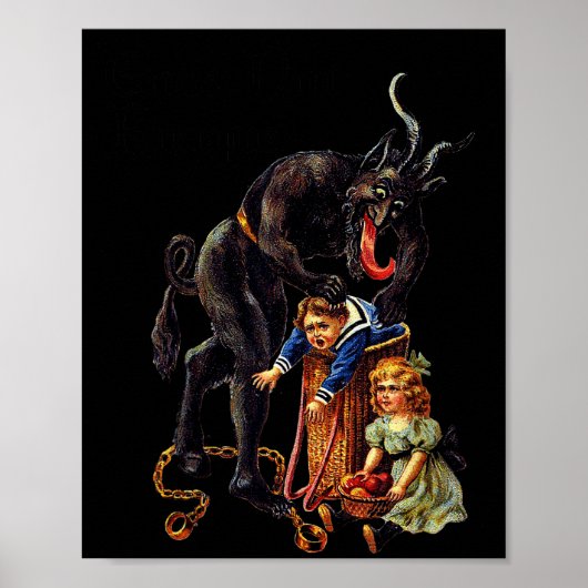 Santi Claus Tees Greetings From Ss Vom Krampus Poster (Voorkant)