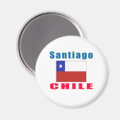 Santiago Chile hoofdstad design Magneet (Voorkant / Achterkant)