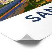 Santiago Chile Reisprint Poster (Hoek)