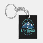 Santiago Chile South America Sleutelhanger (Voorkant Links)