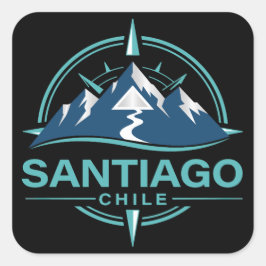 Santiago Chile South America Vierkante Sticker