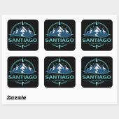 Santiago Chile South America Vierkante Sticker (Vel)