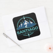 Santiago Chile South America Vierkante Sticker (Envelop)