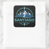 Santiago Chile South America Vierkante Sticker (Tas)
