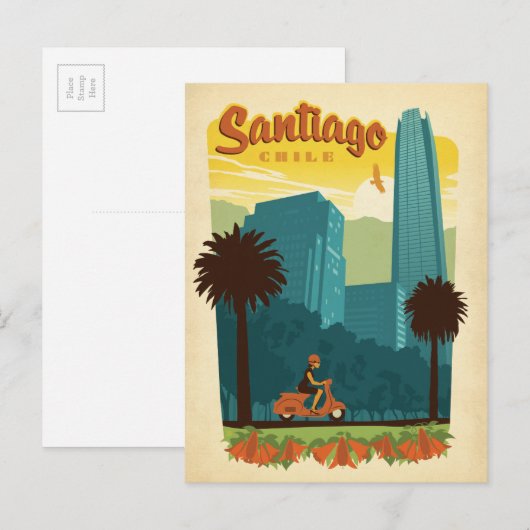 Santiago, Chili Briefkaart (Voorkant / Achterkant)