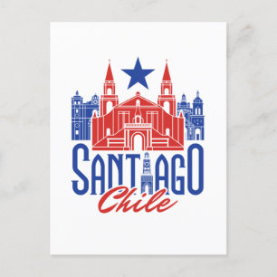 Santiago Chili Chileense Souvenir Travel Vacation Briefkaart