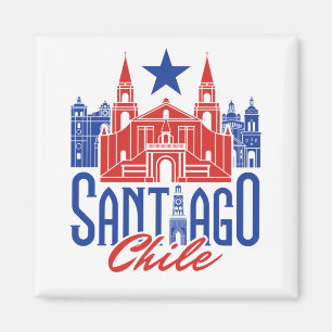 Santiago Chili Chileense Souvenir Travel Vacation Magneet