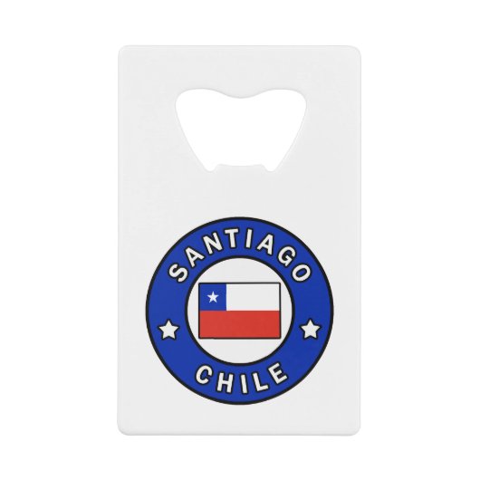 Santiago Chili Creditkaart Flessenopener (Voorkant)