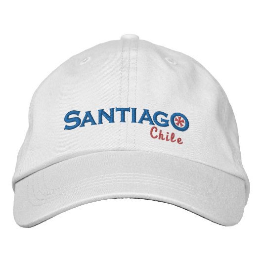 Santiago - Chili Geborduurde Honkbalpet Pet (Voorkant)