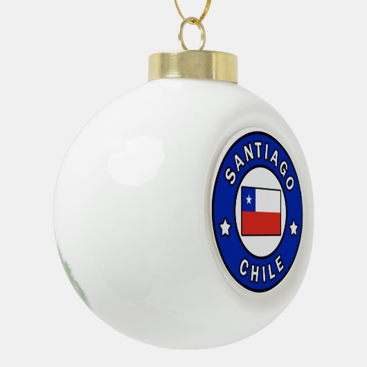 Santiago Chili Keramische Bal Ornament (Links)