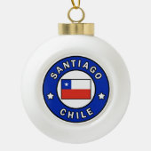 Santiago Chili Keramische Bal Ornament (Voorkant)