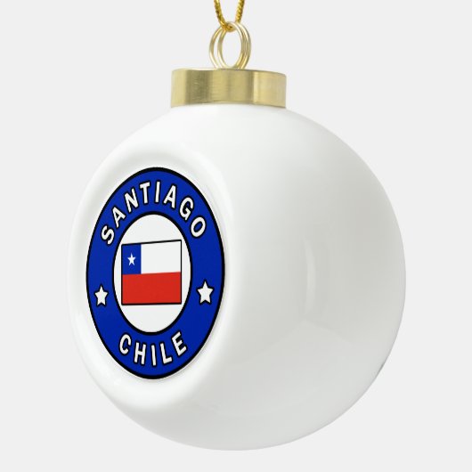 Santiago Chili Keramische Bal Ornament (Rechts)