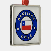 Santiago Chili Metalen Ornament (Rechts)