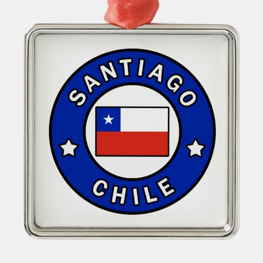 Santiago Chili Metalen Ornament (Voorkant)