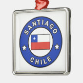 Santiago Chili Metalen Ornament (Links)