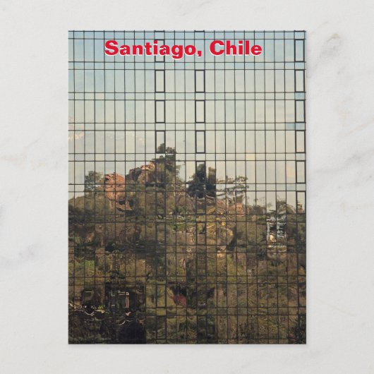 Santiago, Chili reflectie Briefkaart (Voorkant)