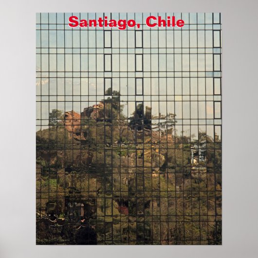 Santiago, Chili reflectie Poster (Voorkant)