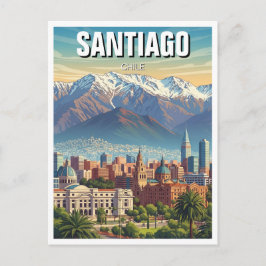 Santiago Chili Reizen Briefkaart