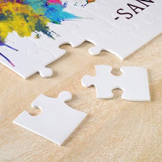 Santiago Chili Skyline Legpuzzel (Zijkant)