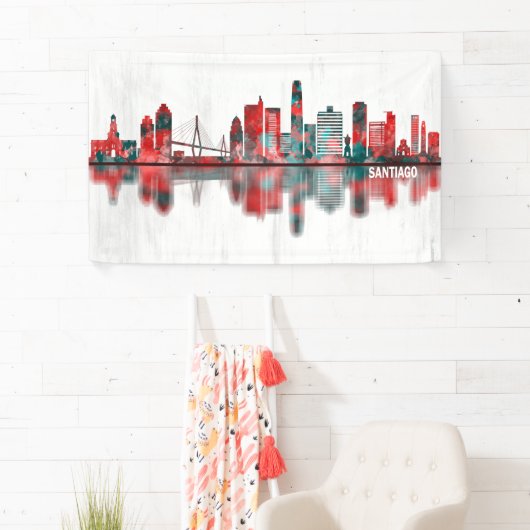 Santiago Chili Skyline Spandoek (Insitu)