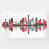 Santiago Chili Skyline Spandoek (Horizontaal)