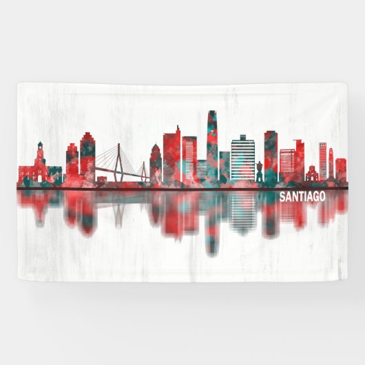 Santiago Chili Skyline Spandoek (Horizontaal)