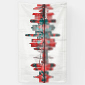 Santiago Chili Skyline Spandoek (Verticaal)