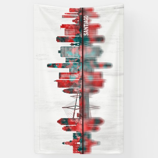 Santiago Chili Skyline Spandoek (Verticaal)