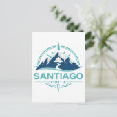 Santiago Chili Zuid-Amerika Briefkaart (Staand voorkant)