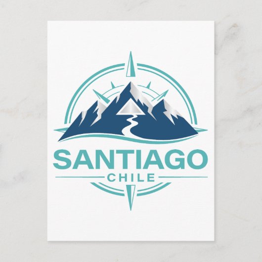 Santiago Chili Zuid-Amerika Briefkaart (Voorkant)