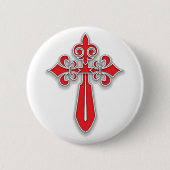 Santiago Cross Ronde Button 5,7 Cm (Voorkant)