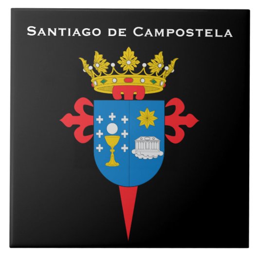Santiago de Campostela * Spanje Ceramic Tile Tegeltje (Voorkant)