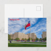 Santiago de Chile, Bandera Bicentenario Briefkaart (Voorkant / Achterkant)