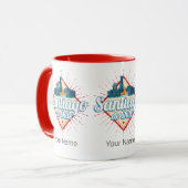 Santiago de Chile City Vakantie Retro Skyline Mok (Voorkant links)