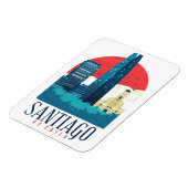 Santiago de Chile  Skyline Foto Magneet (Linkerzijde)