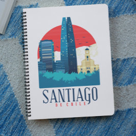 Santiago de Chile Skyline Foto Notitieboek