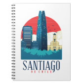 Santiago de Chile  Skyline Foto Notitieboek (Voorkant)