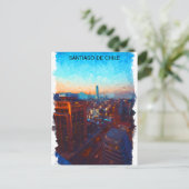 Santiago de Chile Skyline Uitzicht Briefkaart (Staand voorkant)