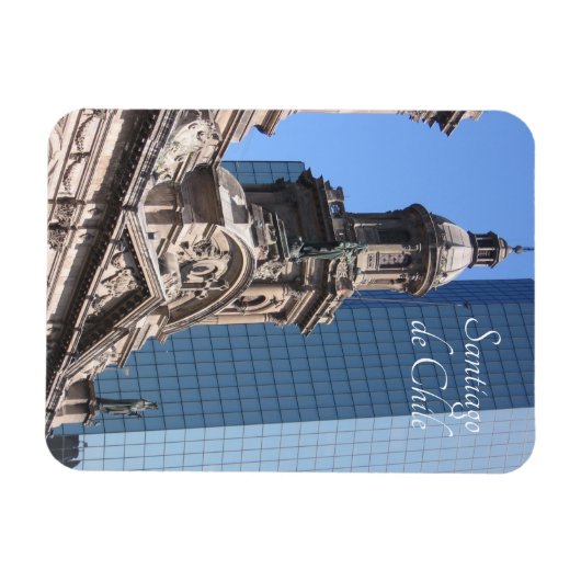 Santiago de Chili, oud en nieuw Magneet (Horizontaal)