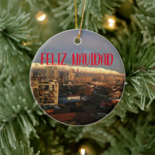 Santiago de Chili Panoramic Ornament