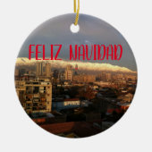 Santiago de Chili — Panoramisch keramisch siergoed Ornament (Voorkant)