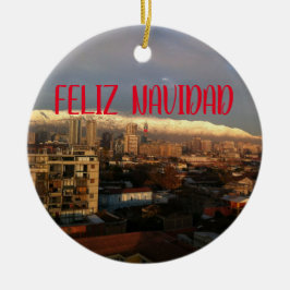 Santiago de Chili — Panoramisch keramisch siergoed Ornament