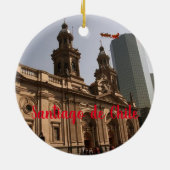 Santiago de Chili — Panoramisch keramisch siergoed Ornament (Achterkant)