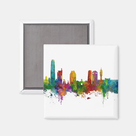 Santiago de Chili Skyline Magneet (Voorkant / Achterkant)