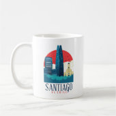 Santiago de ChilVintage Skyline Koffiemok (Links)