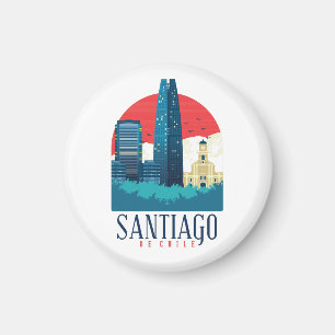 Santiago de ChilVintage Skyline Magneet