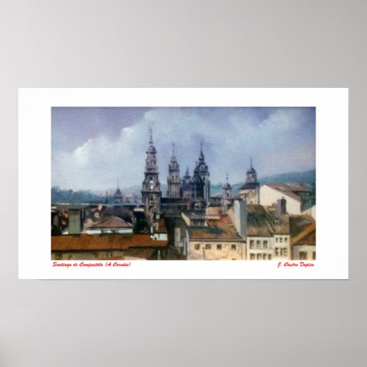 Santiago de Compostela (A Coruña) Poster (Voorkant)