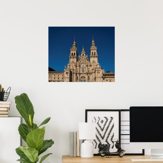 Santiago de Compostela Cathedral Poster (Thuiskantoor)